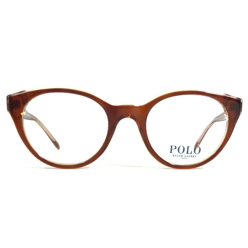 Polo Ralph Lauren Eyeglasses Frames PH 2174 5639 Brown Clear Cat Eye 49-21-145
